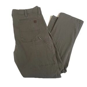 Weatherproof Vintage Men’s WorkPants 38x32 Olive Green Zipper Pocket